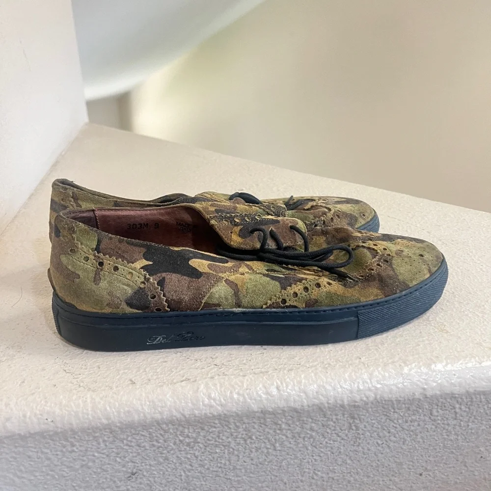 Del Toro Camo wingtip Handmade Oxford shoe Loafers work casual Men’s size‎ 9